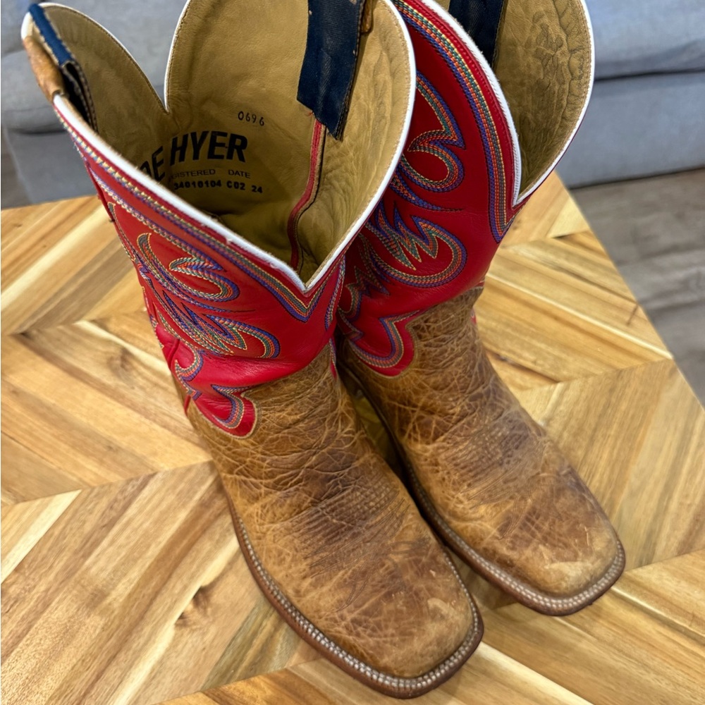 Hyer Red and Brown Cowboy Boots